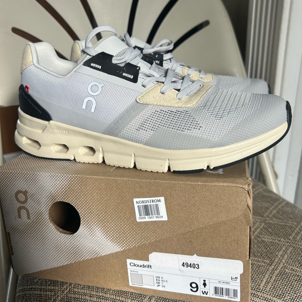 On Running Cloudrift Sneakers - women's, Light Gray and Beige